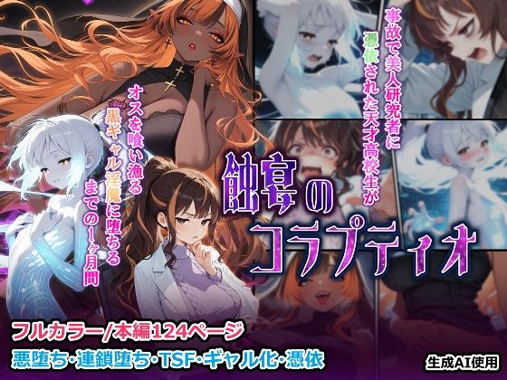 【クソエロ】蝕宴のコラプティオ 美人研究者に憑依され美少女に変えられた天才○校生が、オスを喰い漁る黒ギャル淫魔に堕ちるまでの1ヶ月間｜しにもの
