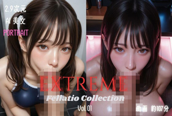 【クソエロ】2.9次元AI美女 PORTRAIT EXTREME Fellatio Collection VOL.01 AI SEX 動画集｜KEI diffusion