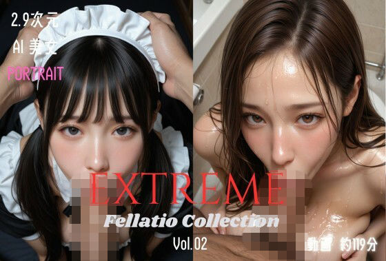 【クソエロ】2.9次元AI美女 PORTRAIT EXTREME Fellatio Collection VOL.02 AI SEX 動画集｜KEI diffusion