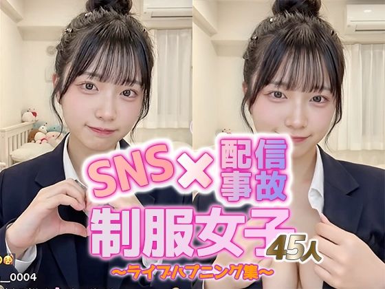 【クソエロ】【動画】SNS×配信事故｜制服女子45人のライブハプニング集｜sokunukiai
