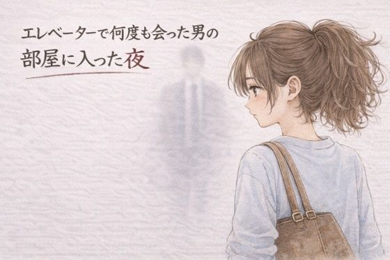 【クソエロ】エレベーターで何度も会った男の部屋に入った夜 ―そのままの夜―｜夜の灯る部屋
