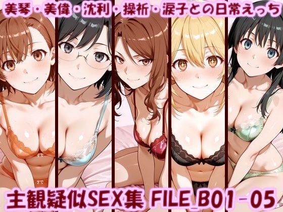 【クソエロ】主観疑似SEX集 FILE_B01-05 美琴・美偉・沈利・操祈・涙子との日常えっち｜美乳淫