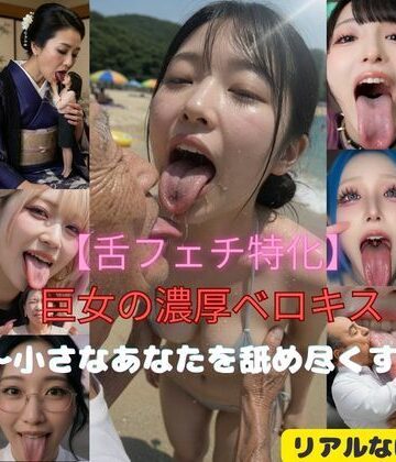 【クソエロ】【舌フェチ特化】巨女の濃厚ベロキス〜小さなあなたを舐め尽くす〜｜変態おんなラボ