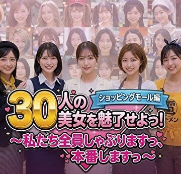 【クソエロ】30人の美女を魅了せよ！ ショッピングモール編 〜私たち全員しゃぶりますっ、本番しますっ〜｜みみた産業