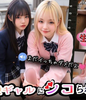 【クソエロ】【実写系Hゲーム】好きな娘の前で金髪ギャルにシコられる！射精限界おち●ぽ焦らし我慢｜Angelsgarden