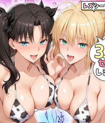 【クソエロ】ヤリマンな私たち、3人でセックスします！ 遠坂・セイバー｜ハピネス