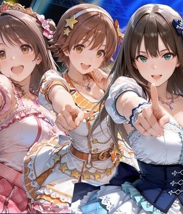 【クソエロ】昼はアイドル夜は生オナホ生活渋●凛＆島●卯月＆本●未央｜AI極楽クラブ