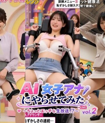 【クソエロ】AI女子アナにやらせてみた 〜ちょっとエッチな生放送！？〜 vol.2｜東京AIガールズ