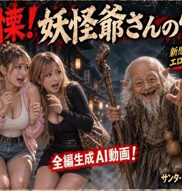 【クソエロ】【生成AI動画】戦慄！妖怪爺さんの怪！ エロティック・ホラーシリーズ1｜サンタ・クルスへの長い旅