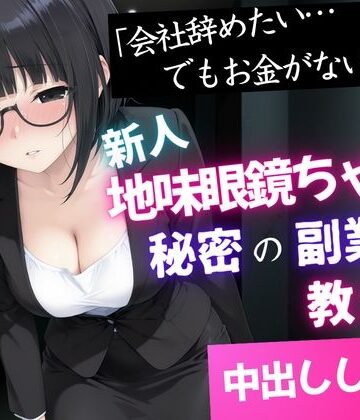 【クソエロ】「会社辞めたい…でもお金がない」新人地味眼鏡ちゃんに秘密の副業を教えて中出しした話｜種付け彦